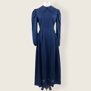 VTG Blue Collared Maxi Choir Dress